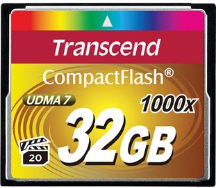 Mälukaart Transcend Compact Flash, 32 GB