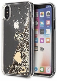 Guess Glitter Hearts Back Case For Apple iPhone X/XS Gold