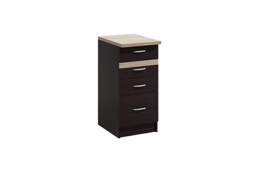 Alumine köögikapp WIPMEB Livia LV-13/D40 S4 Dark Sonoma Oak, 400x445x820 mm