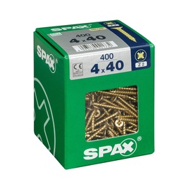 SKRŪVE KOKA 4X40 DZELTENA ZN 400 GAB (SPAX)