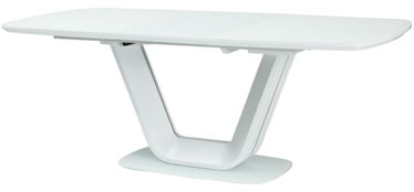 Pusdienu galds izvelkams Modern Armani, balta, 160 - 220 cm x 160 cm x 90 cm