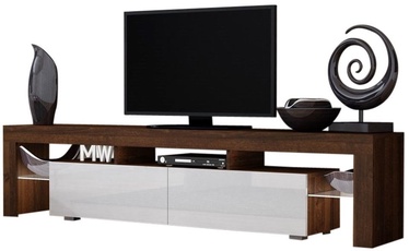 TV staliukas Pro Meble Milano 200 Walnut/White, 2000x350x450 mm
