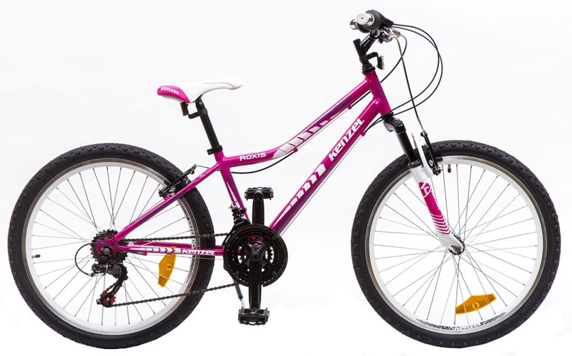 Laste jalgratas, mägi- Kenzel Roxis SF, valge/roosa, 13", 24"