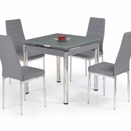 Pusdienu galds Halmar Kent Grey/Chrome, 800 - 1300x800x760 mm
