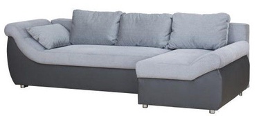 Bodzio Rojal Corner Sofa Right Velor Eco Leather Grey