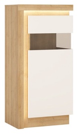 Meble Wojcik Lyon LYOV02 Display Case White/Riviera Light Oak Right