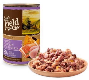 Sam's Field True Meat Salmon & Chicken With Pumpkin Dog Wet Food 400g