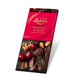 ŠOKOLĀDE TUMŠĀ AR ĶIRŠ.UN DR.MAND. 100G