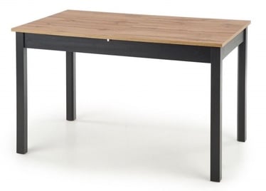 Обеденный стол c удлинением Halmar Greg, черный/дубовый, 1240 - 1680 мм x 740 мм x 750 мм