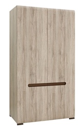 Black Red White Azteca Wardrobe 193x105cm San Remo Oak