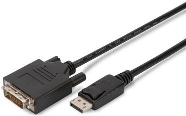 Adapteris Assmann Displayport / DVI-D Displayport, DVI-D male, 2 m, juoda