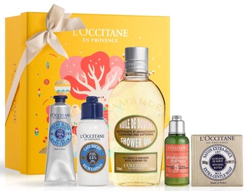 L´Occitane Dry Skin Hand Cream 30ml + 75ml Rich Lotion + 250ml Almond Shower Oil + 25ml 5 Essential Oils Shampoo + 50g Milk Extra Gentle Soap