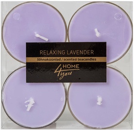 Home4you Teacandles Maxi Chic Relaxing Lavander 4pcs