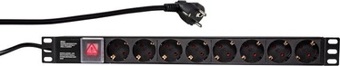 Удлинитель LogiLink 19" PDU 1U Germany Socket w/ Switch