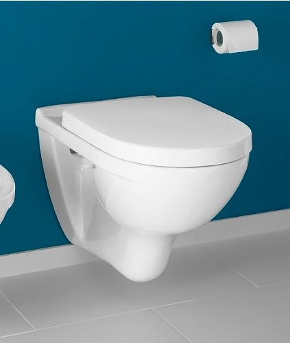 Туалет, подвесной Villeroy & Boch O.Novo, с крышкой, 360 мм x 490 мм