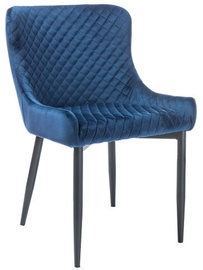 Ēdamistabas krēsls Modern Colin B Velvet, zila/melna