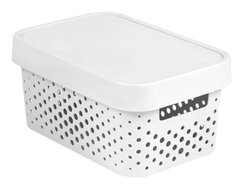 Daiktadėžė Curver Infinity Dots, 4.5 l, balta, 27 x 19 x 12 cm