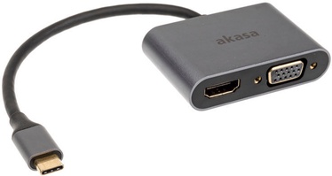 Провод Akasa USB Type-C 2-In-1 USB Type-C, VGA / HDMI, 0.18 м