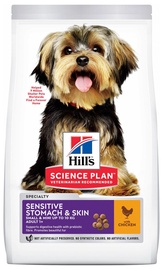 Sausā suņu barība Hill's Science Plan Canine Adult Sensitive Stomach & Skin Small & Mini, vistas gaļa, 3 kg