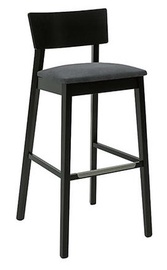 Bāra krēsls Barker, melna/pelēka, 51 cm x 47.5 cm x 101 cm