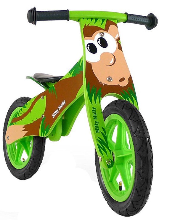 Balansinis dviratis Milly Mally Duplo, žalias, 11"