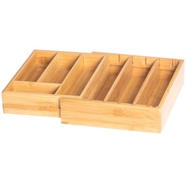 Stalo įrankių dėklas, 36.5 cm x 35.5 cm x 5 cm, bambuko pluoštas, ruda