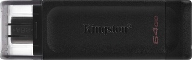 USB zibatmiņa Kingston DataTraveler 70, melna, 64 GB