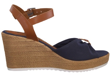 Basutės Tamaris Battia Healed Sandal 1-1-28341-22 Navy Cognac 39