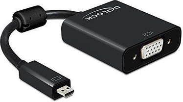 Delock HDMI Micro-D Male To VGA Female With Audio Adapter Black