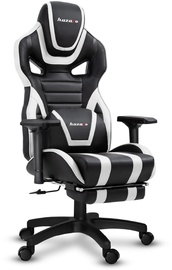 Spēļu krēsls Huzaro Force 7.5, 57 x 52 x 127 - 137 cm, balta/melna