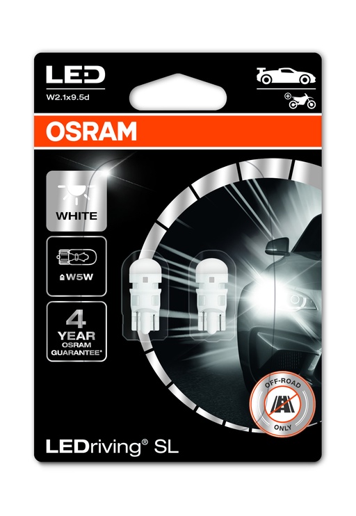Автомобильная лампочка Osram 2880CW-02B, LED, белый, 12 В