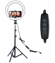 Apgaismojums Selfie Ring, balta/melna
