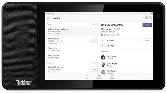 Tahvelarvuti Lenovo ThinkSmart View, must, 8", 4GB/8GB