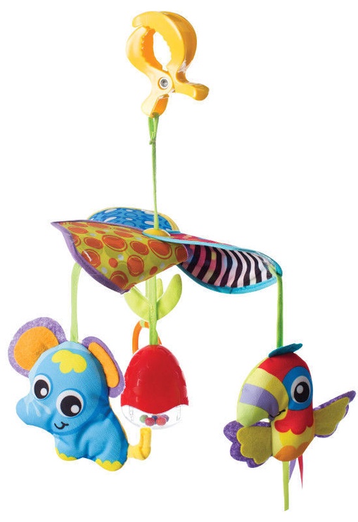 Žaislas vežimėliui Playgro On-The-Go Stroller Mobile, įvairių spalvų