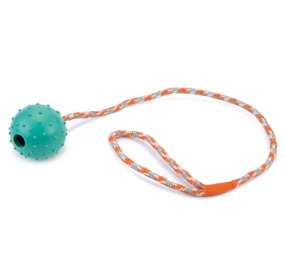 Kamuoliukas su virvele, guminis Beeztees, 60 cm ilgio