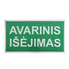 Lipnus ženklas "Avarinis išėjimas", 130 x 230 mm