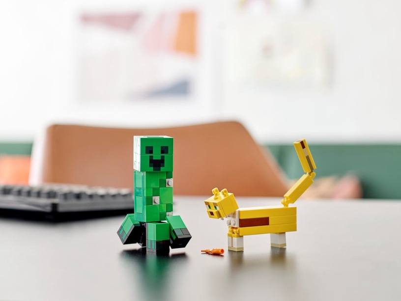 Конструктор LEGO Minecraft Большие фигурки Minecraft, Крипер и Оцелот 21156, 184 шт.