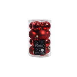 Елочная игрушка Decoris 9010356 Red, 35 мм, 16 шт.