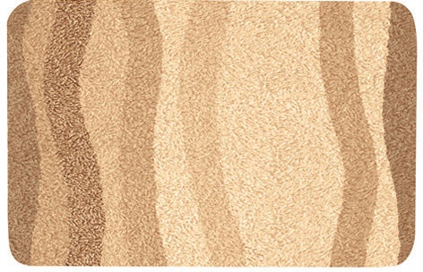 Vonios grindų kilimėlis Gedy Pinturicchio, smėlio ruda, 60 cm x 60 cm