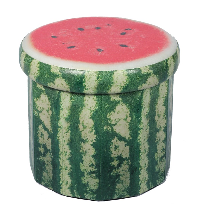 Пуф Domoletti Watermelon, красный/зеленый, 38 см x 33.5 см