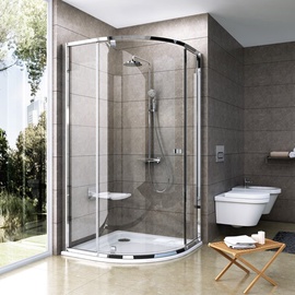 Душевая кабина Ravak Pivot PSKK3-90 37677101Z1, полукруглая, без поддона, 870-895 мм x 870-895 мм x 1900 мм