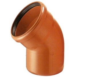Nurk PVC 160 45° pruun