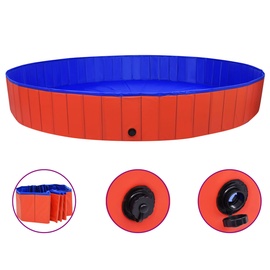 Бассейн VLX Dog Swimming Pool, синий/красный