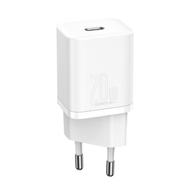 Зарядное устройство Baseus, USB 3.0 Type-C, белый, 20 Вт