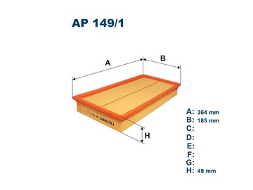 Automobilių oro filtras Filtron AP 149/1
