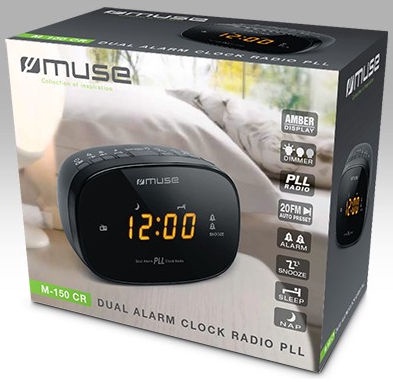 Радио-будильник Muse M-150CR, черный