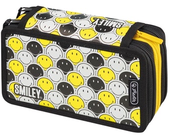 Herlitz 3 Piece Pencil Case Smiley World Black Stripes