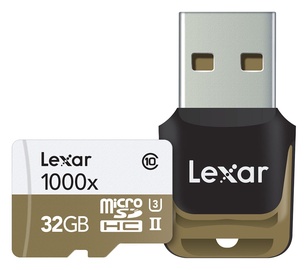 Lexar 32GB Micro SDHC UHS-II 1000x U3 Class 10 + USB Reader