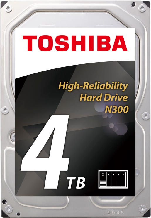 Serverių kietasis diskas (HDD) Toshiba N300 HDWQ140UZSVA, 128 MB, 3.5", 4 TB
