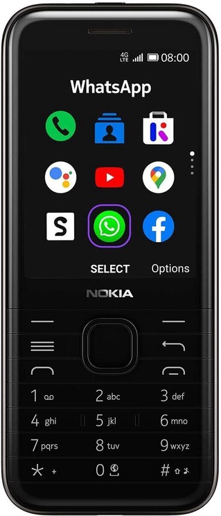 Мобильный телефон Nokia 8000 4G, черный, 512MB/4GB